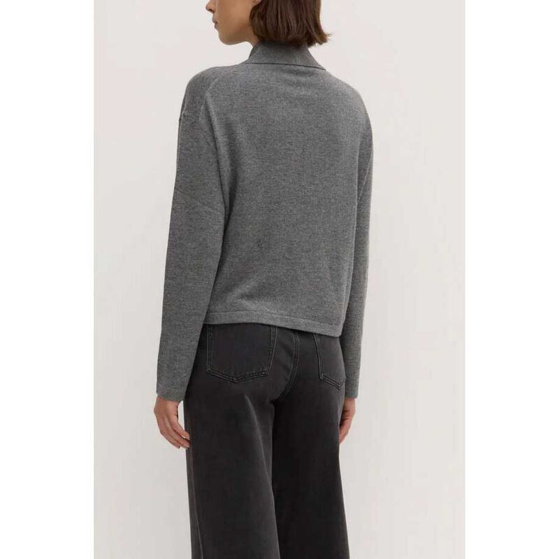 Assembly Label Wool Cashmere Knit Cardigan Grey Marle image number 1